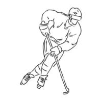 hockey player vector sketch