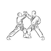 bosquejo del vector del karate