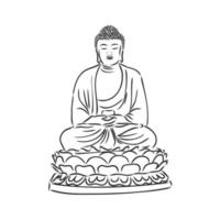 buddha vector sketch