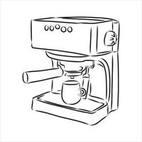 dibujo vectorial de la cafetera vector