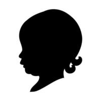 child profile vector sketch