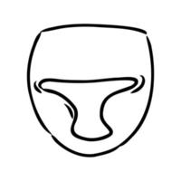 boxing helmet vector sketch