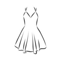 vestido de dibujo vectorial vector