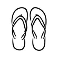 dibujo vectorial de chanclas vector