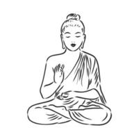 buddha vector sketch