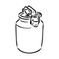 milk can vector sketch