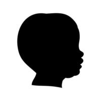 child profile vector sketch