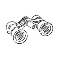 binoculars vector sketch