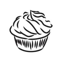 cupcake vector sketch