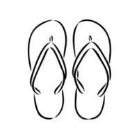 dibujo vectorial de chanclas vector