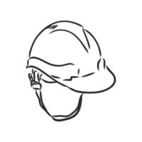 construction helmet vector sketch