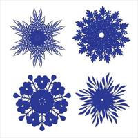 snowflake rosette vector sketch