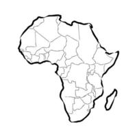 bosquejo del vector del mapa de África