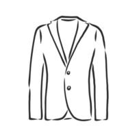 bosquejo del vector de la chaqueta del traje