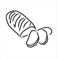 loaf of bread vector sketch