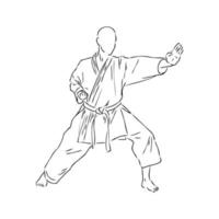 bosquejo del vector del karate