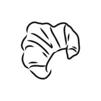 croissant vector sketch