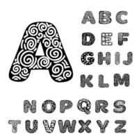 openwork font vector sketch