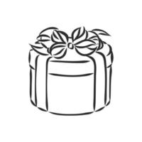 gift box vector sketch