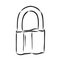 padlock vector sketch