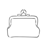 wallet vector sketch