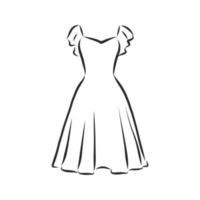 vestido de dibujo vectorial vector