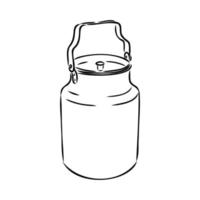 milk can vector sketch