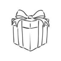 gift box vector sketch