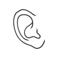 human ear vector sketch