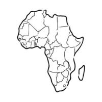 bosquejo del vector del mapa de África