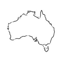 bosquejo del vector del mapa de australia