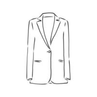 bosquejo del vector de la chaqueta del traje