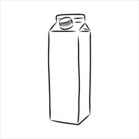 pack of milk vector sketch