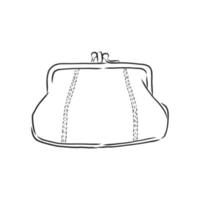 women's wallet vector sketch