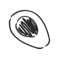 avocado vector sketch
