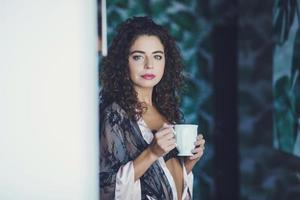 woman with cup photo