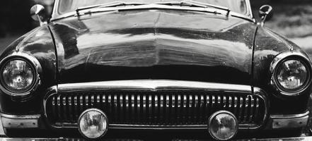 Black automobile. vintage car photo