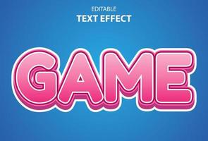 game text effect on blue background for template. vector