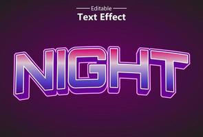 light text effect with purple color editable for logo. vector