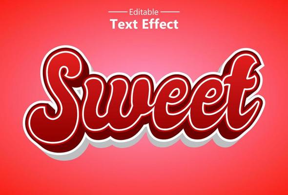 sweet text effect with pink color editable for promotion.
