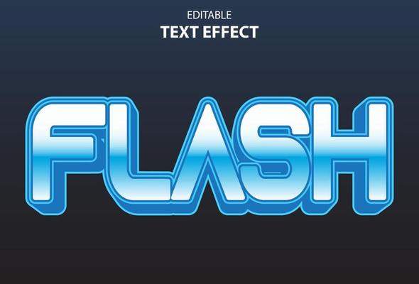 flash text effect with purple color 3d style for template.