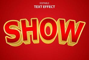 show text effect with red color editable for promotion. vector