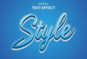 style text effect on blue background for promotion. vector
