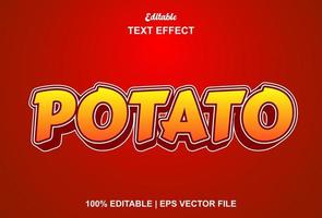 efecto de texto de patata y editable.
