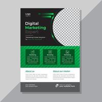 Business flyer design corporate flyer template geometric shape poster design brochure gradient abstract magazine background space for photo in A5 size vector