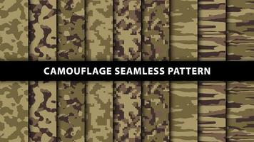 Military and army camouflage seamless pattern vector