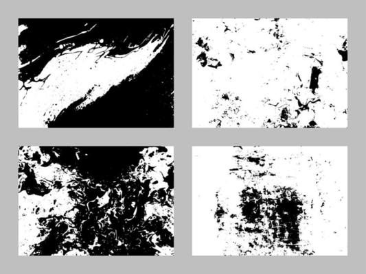 Set of grunge distressed texture background
