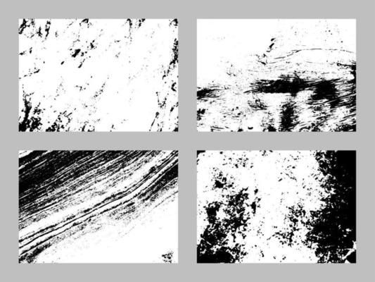 Set of grunge distressed texture background