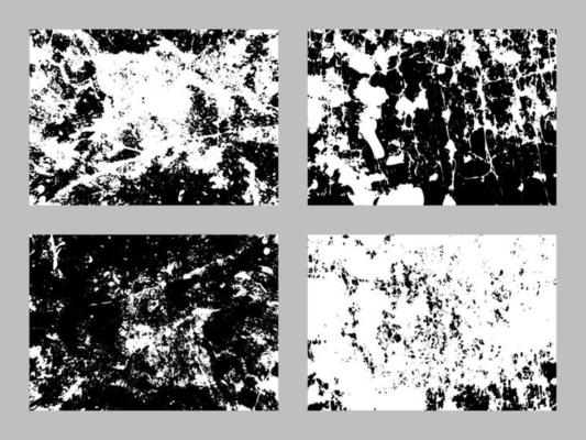 Set of grunge distressed texture background
