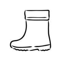 rubber boots vector sketch